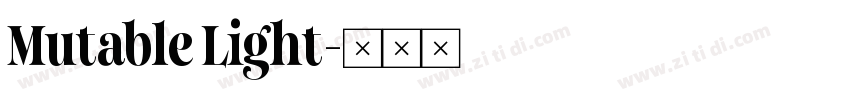Mutable Light字体转换